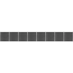 vidaXL Juego de paneles de valla WPC 1391x186 cm Negro Outlet