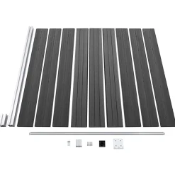 vidaXL Juego de paneles de valla WPC 1391x186 cm Negro Outlet