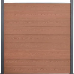 vidaXL Vallas De Jardín-Juego de paneles de valla WPC marrón 180x186 cm