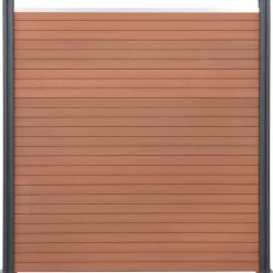 vidaXL Vallas De Jardín-Juego de paneles de valla WPC marrón 180x186 cm