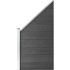 vidaXL Vallas De Jardín-Juego de paneles de valla WPC 1484x(105-186) cm