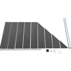vidaXL Vallas De Jardín-Juego de paneles de valla WPC 1484x(105-186) cm