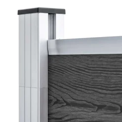 vidaXL Vallas De Jardín-Juego de paneles de valla WPC 1737x186 cm