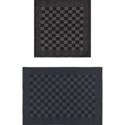 vidaXL Juego de paños 10 unidades algodón Negro y gris Sale