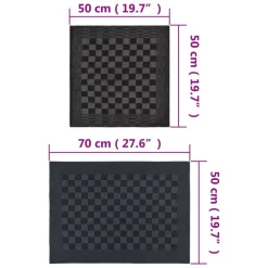 vidaXL Juego de paños 10 unidades algodón Negro y gris Sale