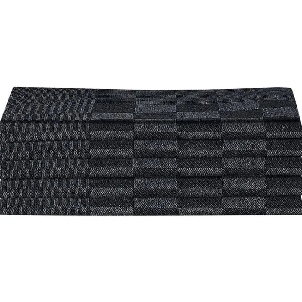 vidaXL Juego de paños 10 unidades algodón Negro y gris Sale