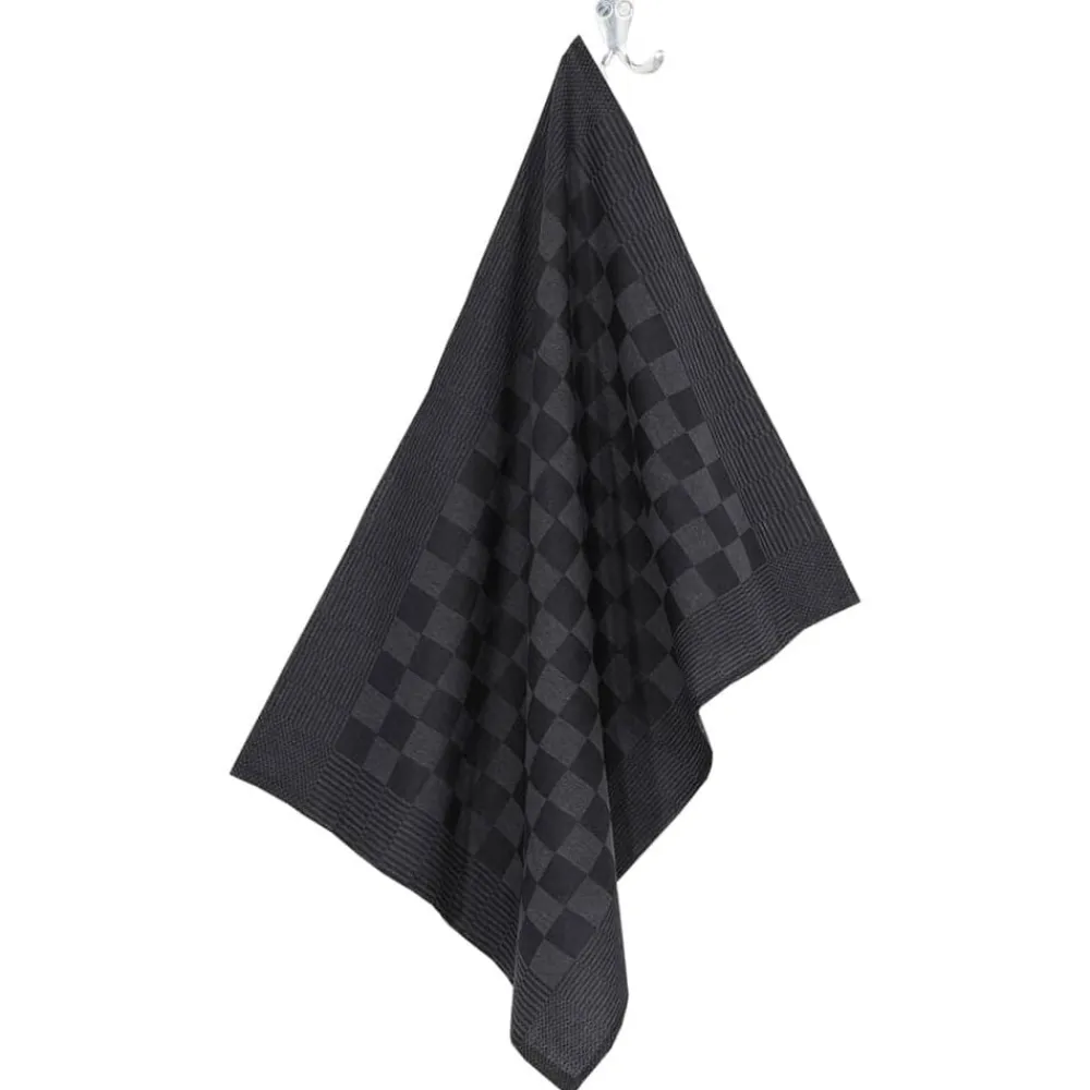 vidaXL Juego de paños 10 unidades algodón Negro y gris Sale