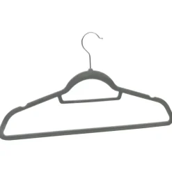 vidaXL Juego de perchas de ropa 20 uds antideslizantes terciopelo Gris Sale