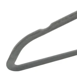 vidaXL Juego de perchas de ropa 20 uds antideslizantes terciopelo Gris Sale