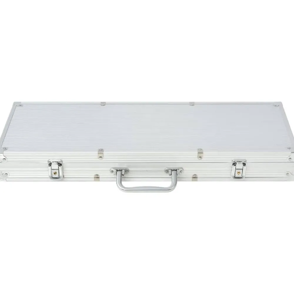 vidaXL Juego de Póker con 500 fichas láser maletín de aluminio