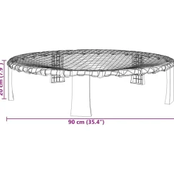 vidaXL Juego de red redonda 3 pelotas y bomba extra Ø90x20 cm