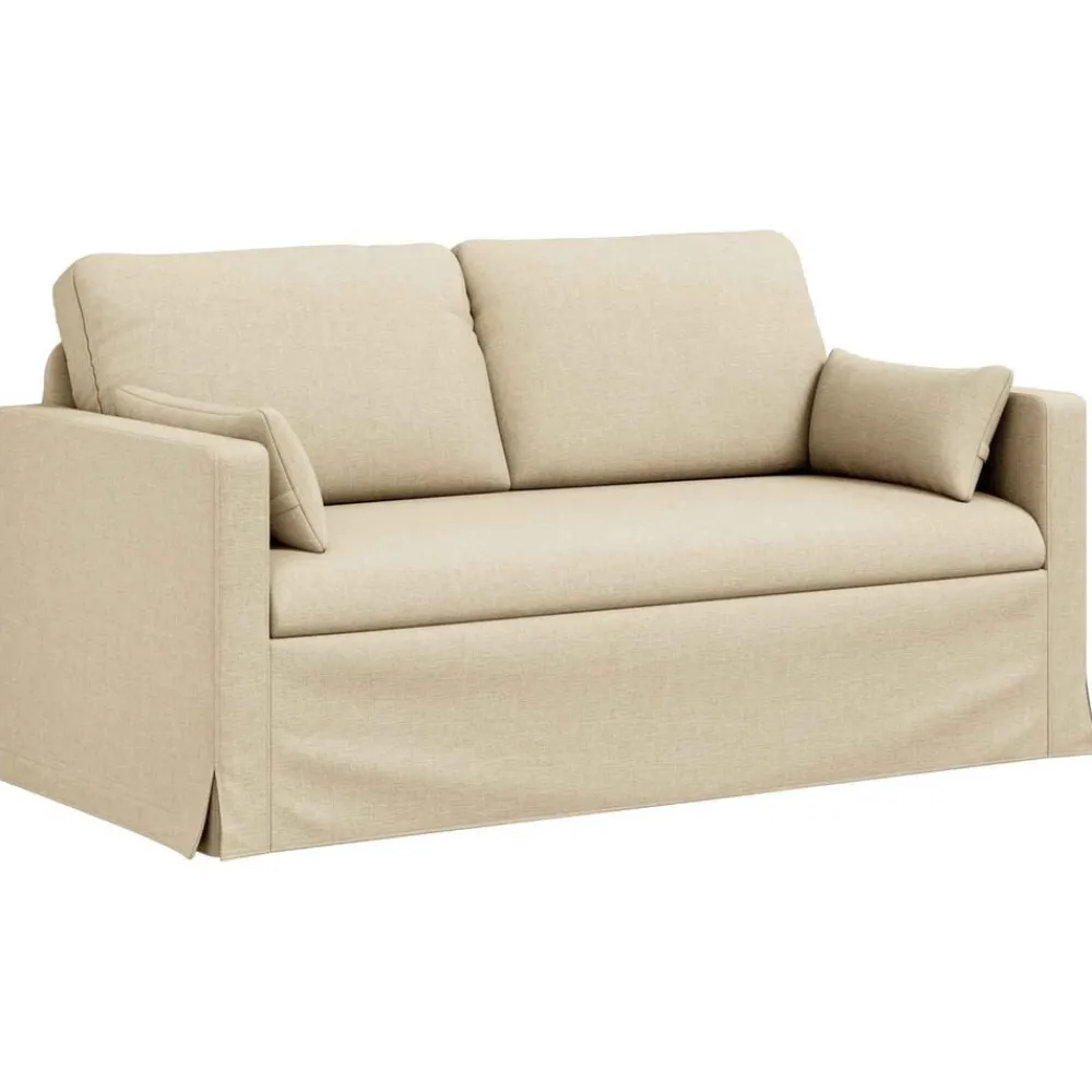 vidaXL Juego de Sofá 2 pcs 158 x 78 x 80 cm tela Crema Clearance
