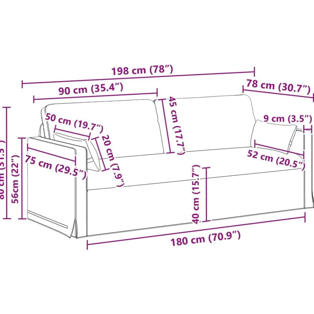vidaXL Juego de Sofá 2 pcs 158 x 78 x 80 cm tela Crema Clearance