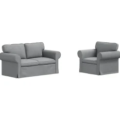 vidaXL Sofás-Juego de Sofá 2 pcs 155 x 82 x 80 cm tela