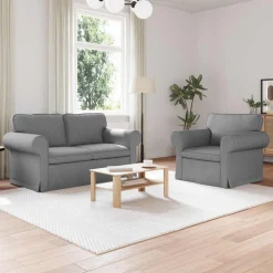 vidaXL Sofás-Juego de Sofá 2 pcs 155 x 82 x 80 cm tela