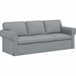 vidaXL Juego de Sofá 2 pcs 215 x 82 x 80 cm tela Gris claro Hot