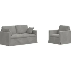 vidaXL Sofás-Juego de Sofá 2 pcs 158 x 78 x 80 cm Terciopelo