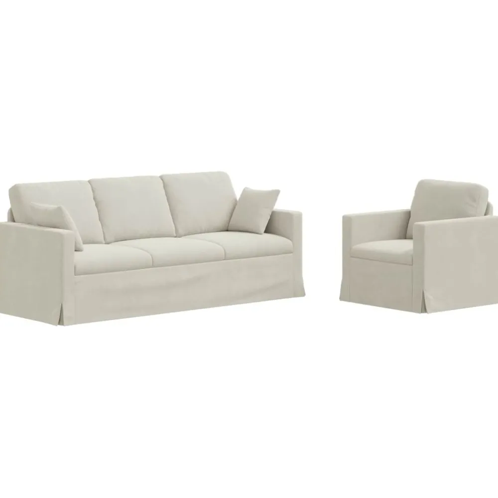 vidaXL Sofás-Juego de Sofá 2 pcs 198 x 78 x 80 cm Terciopelo
