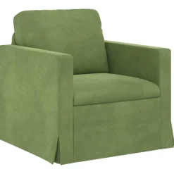 vidaXL Juego de Sofá 2 pcs 228 x 78 x 80 cm Terciopelo Verde claro New