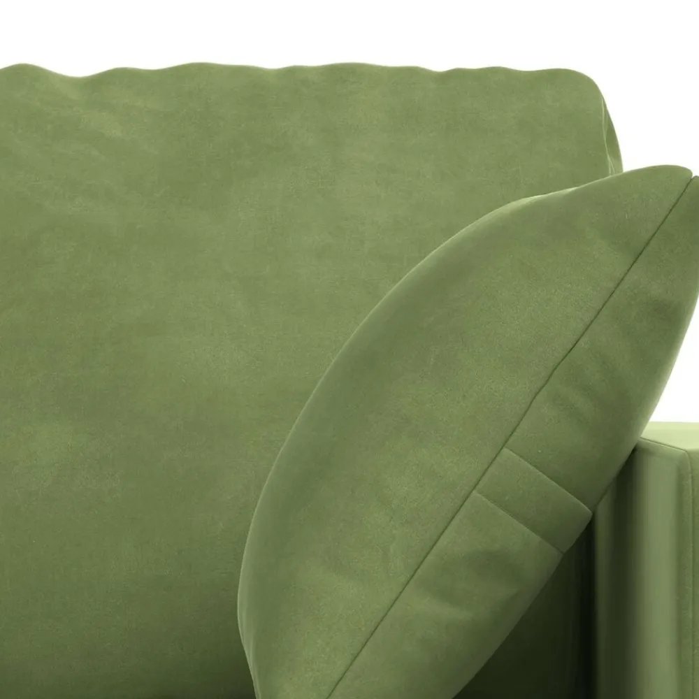 vidaXL Juego de Sofá 2 pcs 228 x 78 x 80 cm Terciopelo Verde claro New