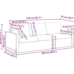vidaXL Juego de Sofá 2 pcs 228 x 78 x 80 cm Terciopelo Verde claro New