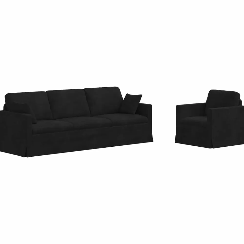 vidaXL Sofás-Juego de Sofá 2 pcs 228 x 78 x 80 cm Terciopelo