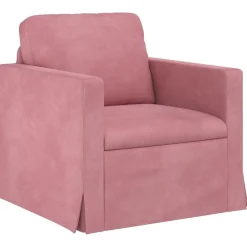 vidaXL Juego de Sofá 2 pcs 138 x 78 x 80 cm Terciopelo Rosa Sale