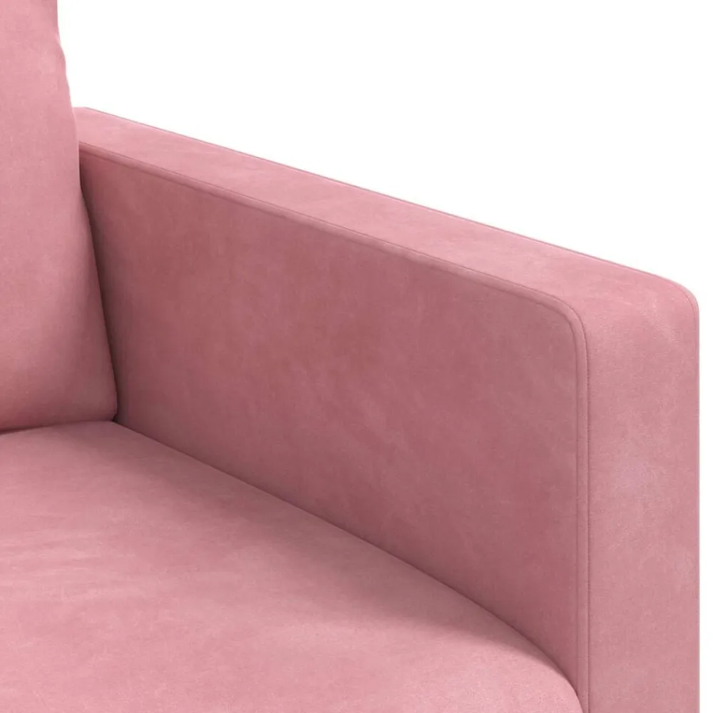 vidaXL Juego de Sofá 2 pcs 138 x 78 x 80 cm Terciopelo Rosa Sale