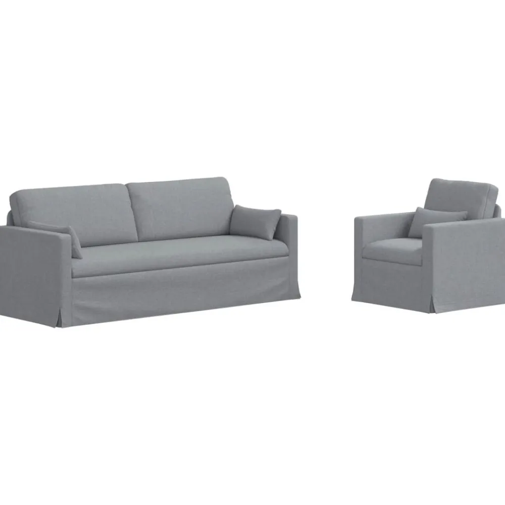 vidaXL Sofás-Juego de Sofá 2 pcs 198 x 78 x 80 cm tela