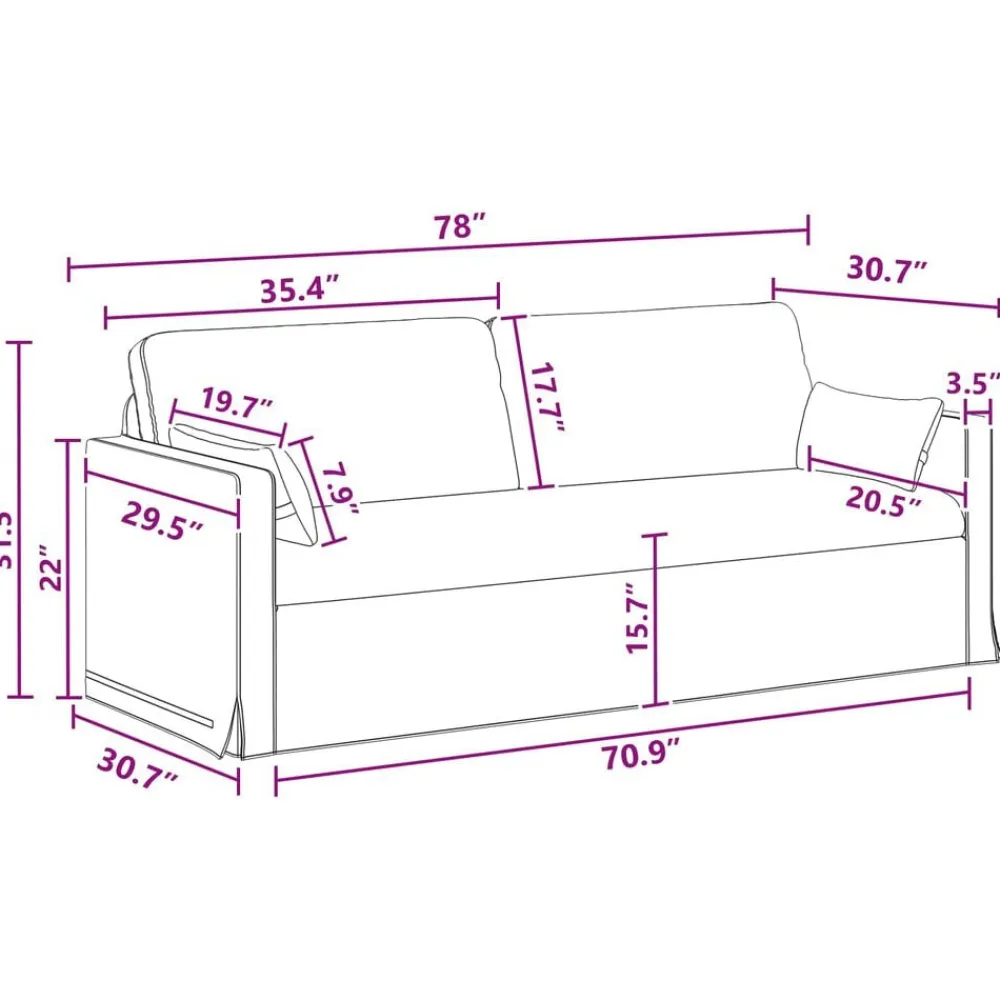 vidaXL Sofás-Juego de Sofá 2 pcs 198 x 78 x 80 cm tela