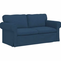 vidaXL Juego de Sofá 2 pcs 175 x 82 x 80 cm tela Azul Sale