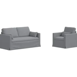vidaXL Sofás-Juego de Sofá 2 pcs 158 x 78 x 80 cm tela