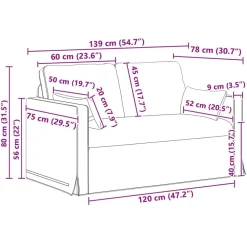vidaXL Juego de Sofá 2 pcs 139 x 78 x 80 cm tela Azul Discount