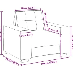 vidaXL Juego de Sofá 3 pcs Marrón 221 x 80 x 80 cm Terciopelo Marrón Online