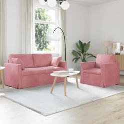 vidaXL Sofás-Juego de Sofá 2 pcs 158 x 78 x 80 cm Terciopelo
