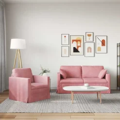 vidaXL Sofás-Juego de Sofá 2 pcs 158 x 78 x 80 cm Terciopelo