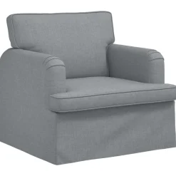 vidaXL Juego de Sofá 2 pcs 144 x 80 x 85 cm tela Gris claro New
