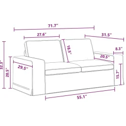 vidaXL Sofás-Juego de Sofá 2 pcs 182 x 80 x 82 cm tela