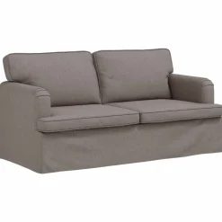 vidaXL Juego de Sofá 2 pcs 162 x 80 x 85 cm tela Taupé Online