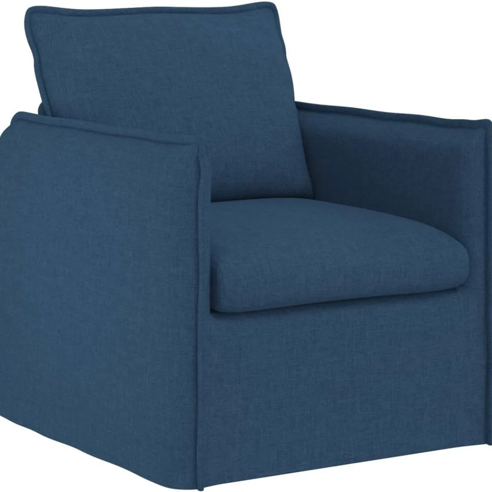 vidaXL Juego de Sofá 2 pcs 196 x 82 x 85 cm Tela Azul Outlet