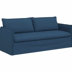 vidaXL Juego de Sofá 2 pcs 196 x 82 x 85 cm Tela Azul Outlet