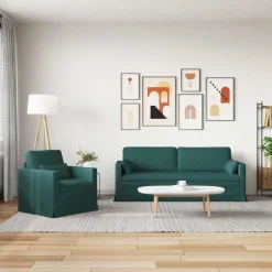 vidaXL Sofás-Juego de Sofá 2 pcs 198 x 78 x 80 cm tela