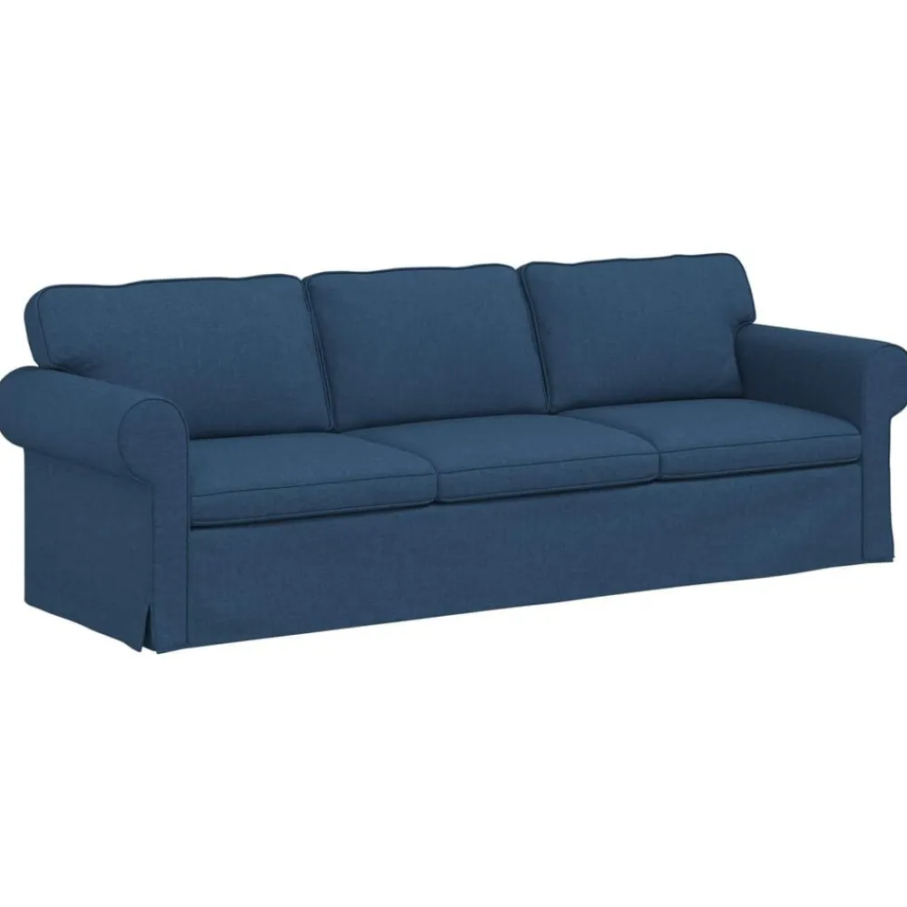 vidaXL Juego de Sofá 2 pcs 245 x 82 x 80 cm tela Azul Discount