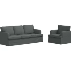 vidaXL Sofás-Juego de Sofá 2 pcs 144 x 80 x 85 cm tela