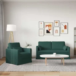 vidaXL Sofás-Juego de Sofá 2 pcs 158 x 78 x 80 cm tela