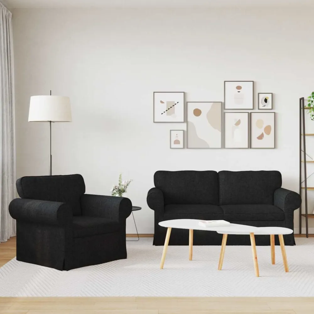 vidaXL Sofás-Juego de Sofá 2 pcs 175 x 82 x 80 cm tela