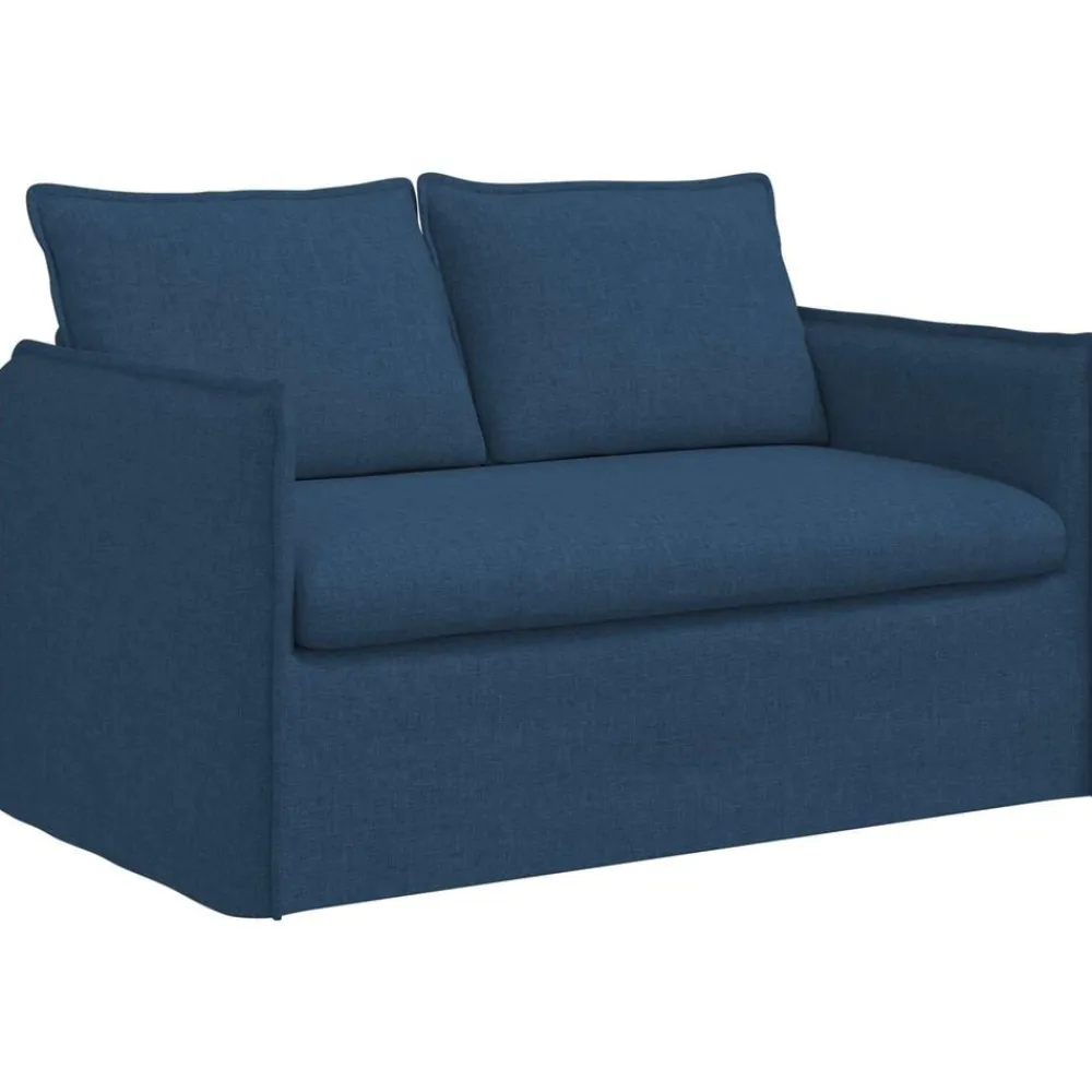 vidaXL Juego de Sofá 2 pcs 136 x 82 x 85 cm Tela Azul Outlet