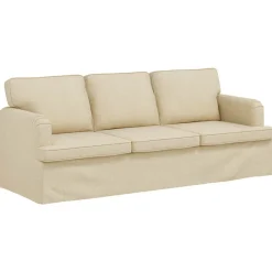 vidaXL Juego de Sofá 2 pcs 144 x 80 x 85 cm tela Crema Clearance
