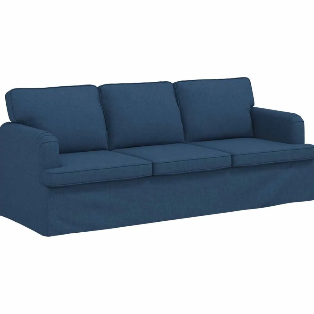 vidaXL Juego de Sofá 2 pcs 144 x 80 x 85 cm tela Azul