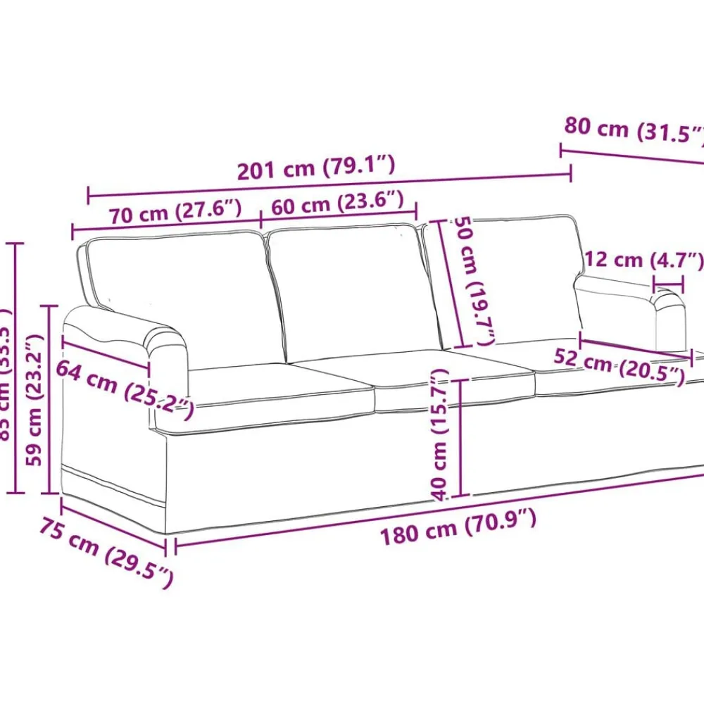 vidaXL Juego de Sofá 2 pcs 144 x 80 x 85 cm tela Azul